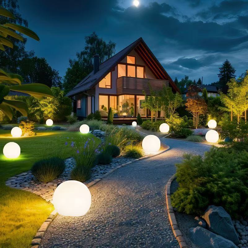 Solar Powered Spherical Garden Lights