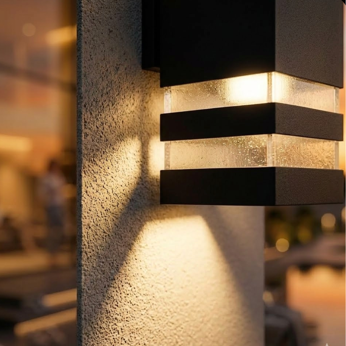 Lumina Oasis™ ArcLume Outdoor Wall Light – Modern Up & Down LED Glow