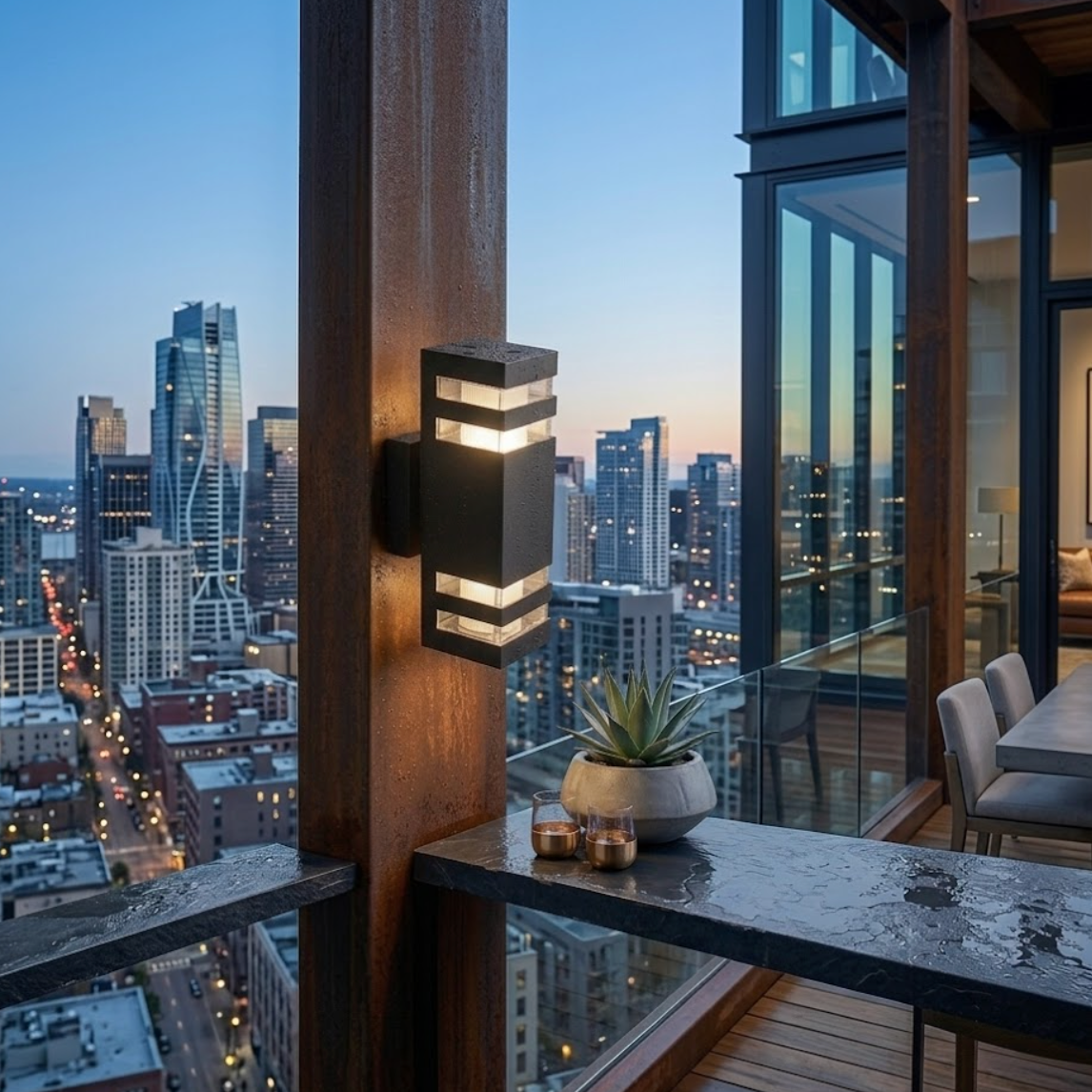 Lumina Oasis™ Aureon Up & Down Wall Light – Waterproof Modern Outdoor Glow