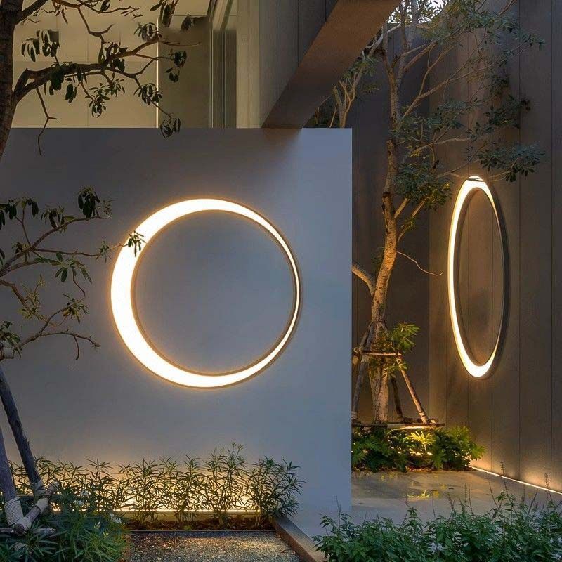 Crescent Outdoor Wall Light Stainless Steel LED Lamp