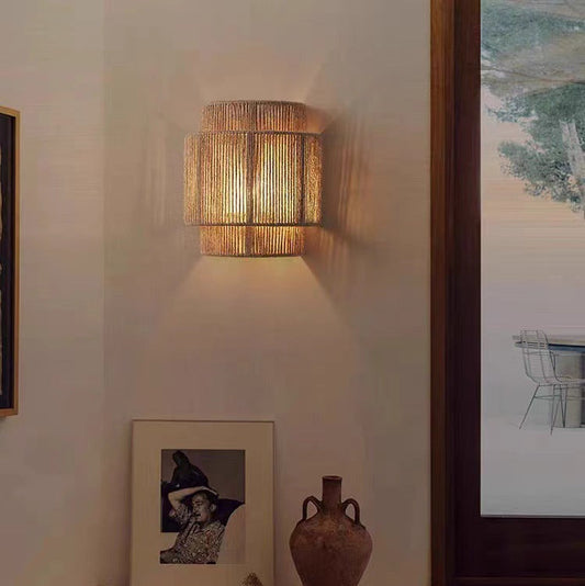 Hikari Japanese Wabi-Sabi Rope Wall Light