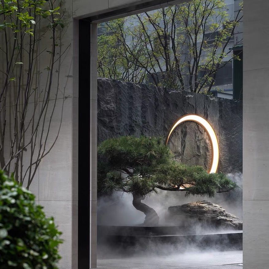 Crescent Outdoor Wall Light Stainless Steel LED Lamp