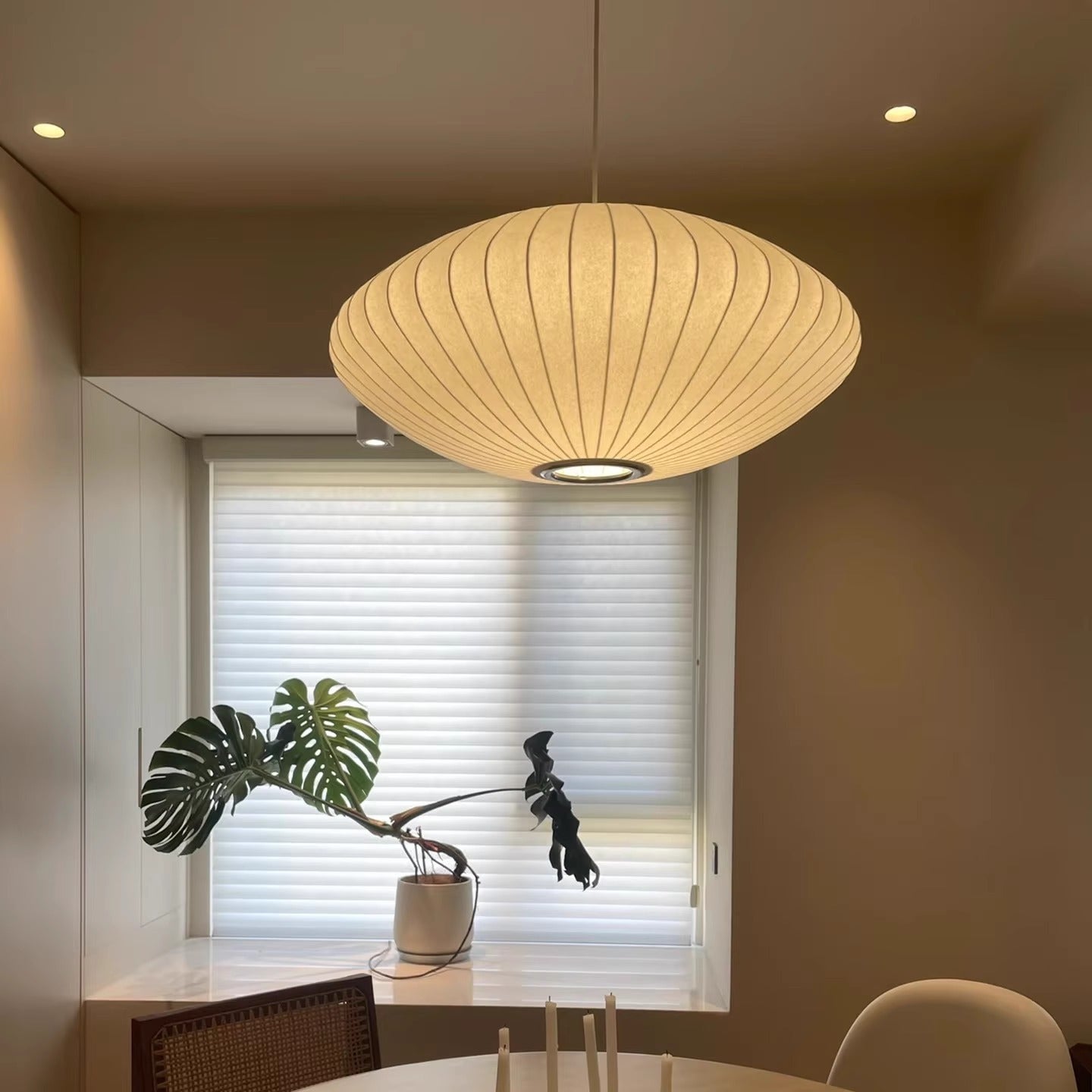 Wabi Style Silk Pendant Light