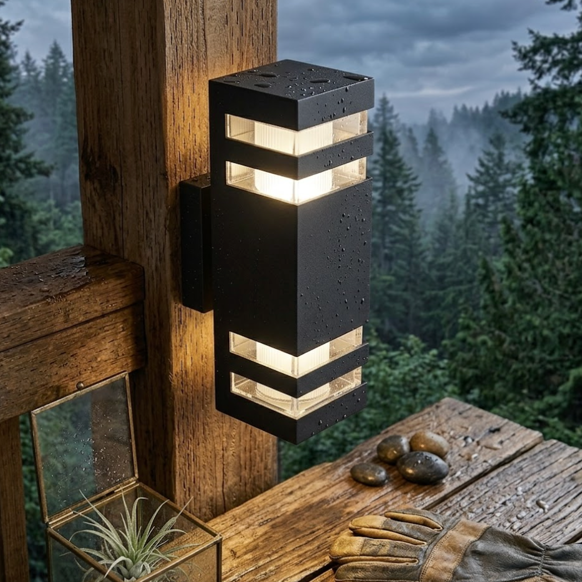 Lumina Oasis™ Aureon Up & Down Wall Light – Waterproof Modern Outdoor Glow