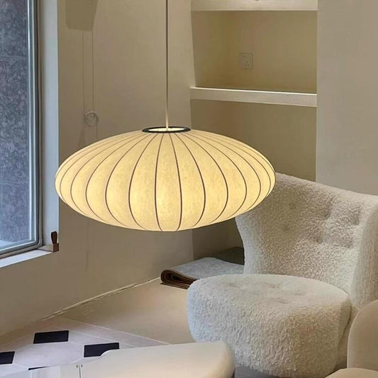 Wabi Style Silk Pendant Light