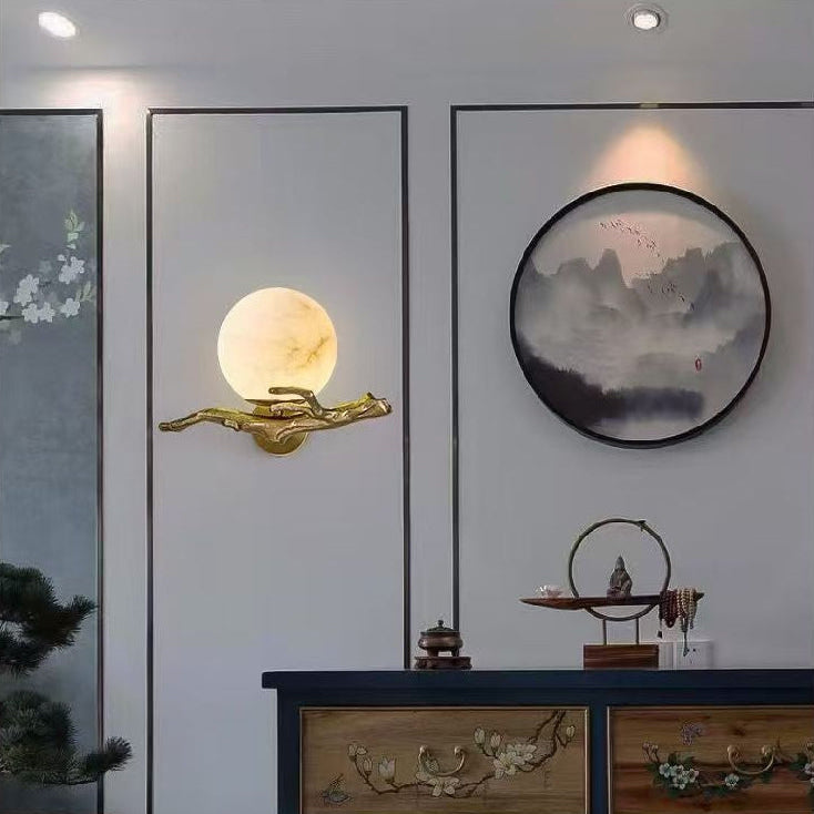 Chinese Style Marble Wall Lamp